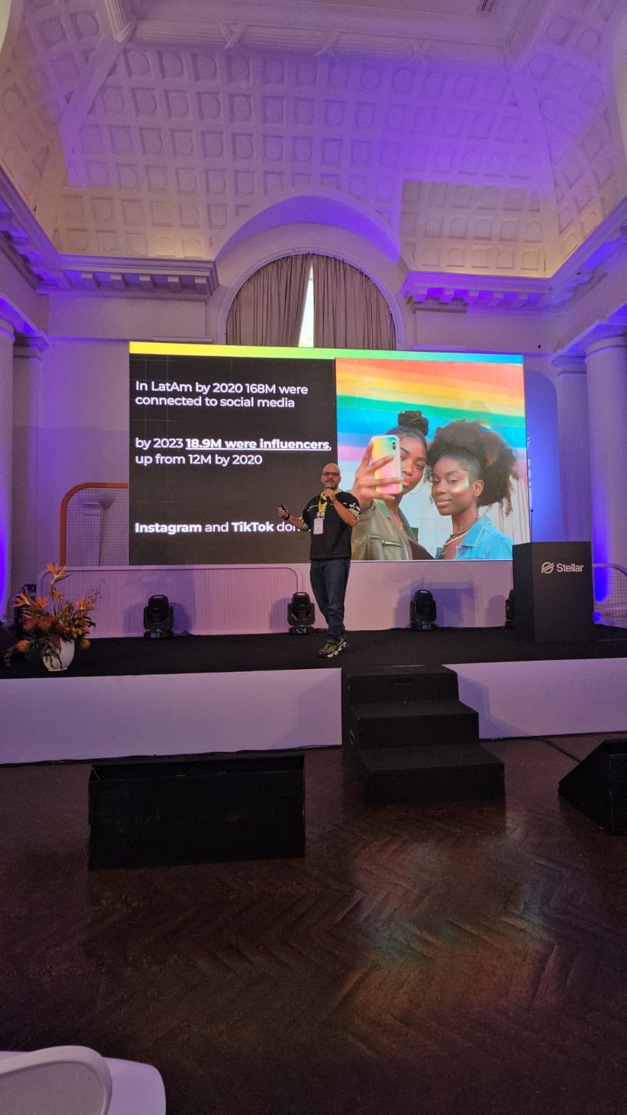 Ernesto Contreras speaking at Stellar Meridian